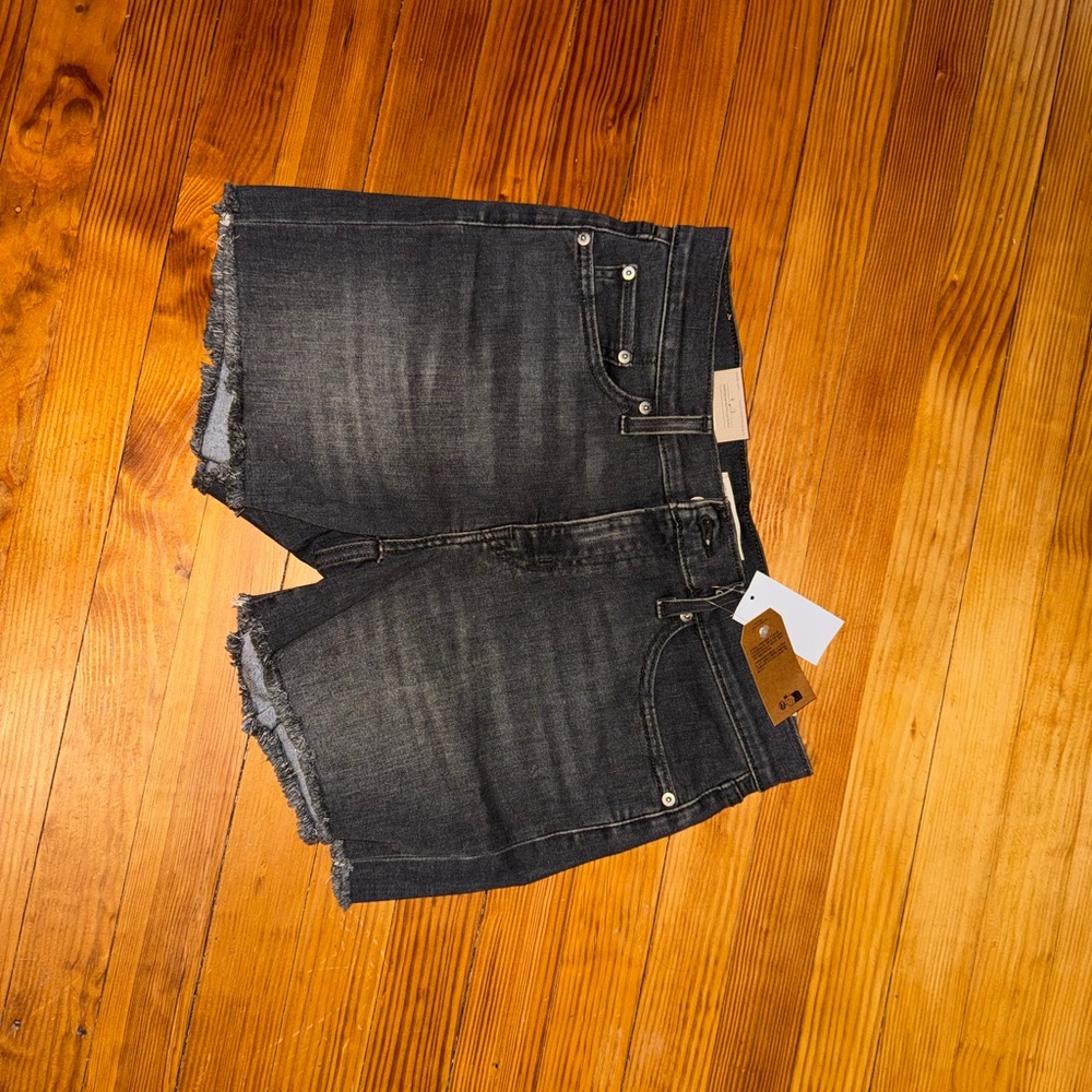 Levi black denim shorts